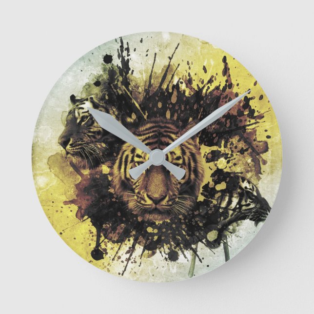 Löwenfront Runde Wanduhr (Vorderseite)