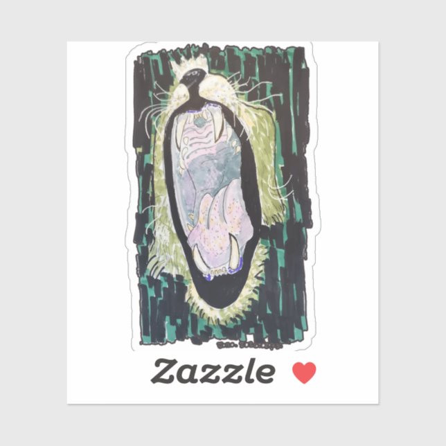 Löwengebrüll Aufkleber (Blatt)