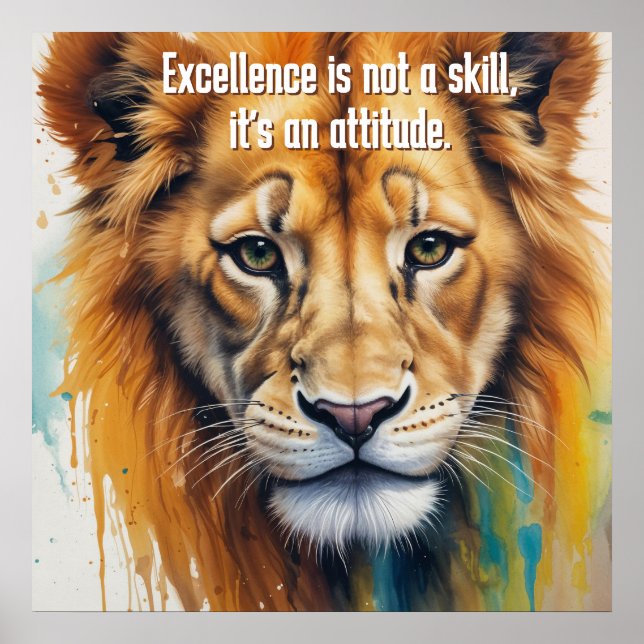 Löwengemälde Poster (Vorne)