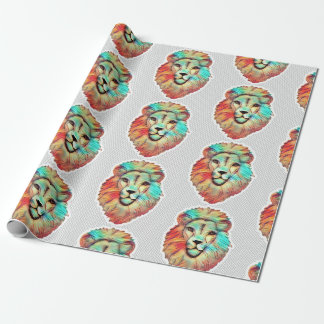Löwengesicht-Geschenkpapier Geschenkpapier