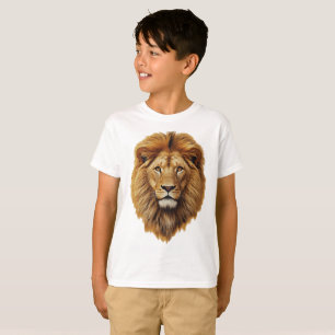 Löwengesicht Kinder T-Shirt Süßes Dschungeltier