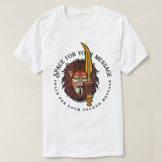 Löwengesicht Künstlerischer Kreis mit individuelle T-Shirt