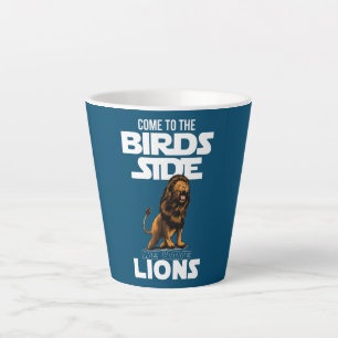 Löwengesicht lustige Löwen Vögel Seite wir haben L Milchtasse