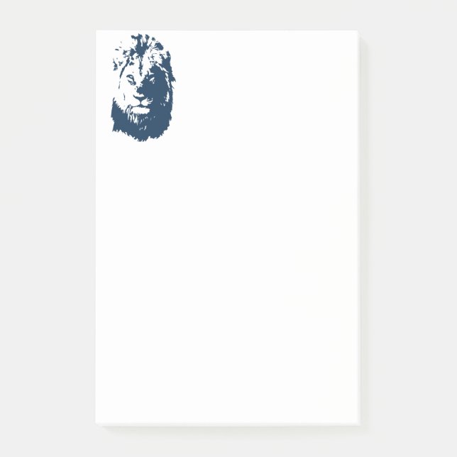 Löwengesicht Post-it Klebezettel (Vorderseite)