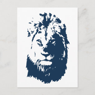 Löwengesicht Postkarte