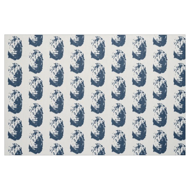 Löwengesicht Stoff (Fat Quarter (45,7 x 55,9 cm))