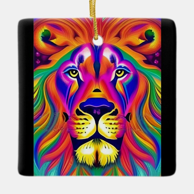 Löwengesichtsverzierung Keramikornament (Vorderseite)