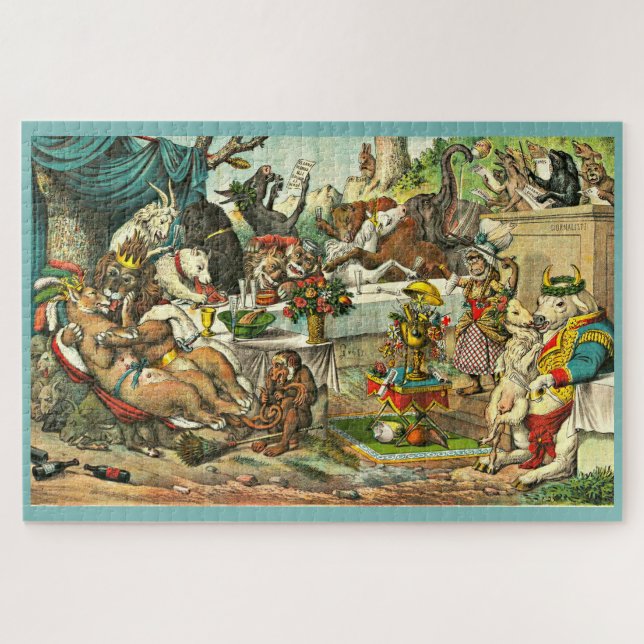 Löwenhochzeit Puzzle (Horizontal)