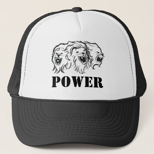 Löwenhut - Power Truckerkappe (Vorderseite)