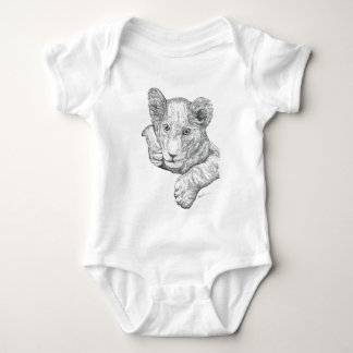 Löwenjunges Feder und Tinte Baby Strampler