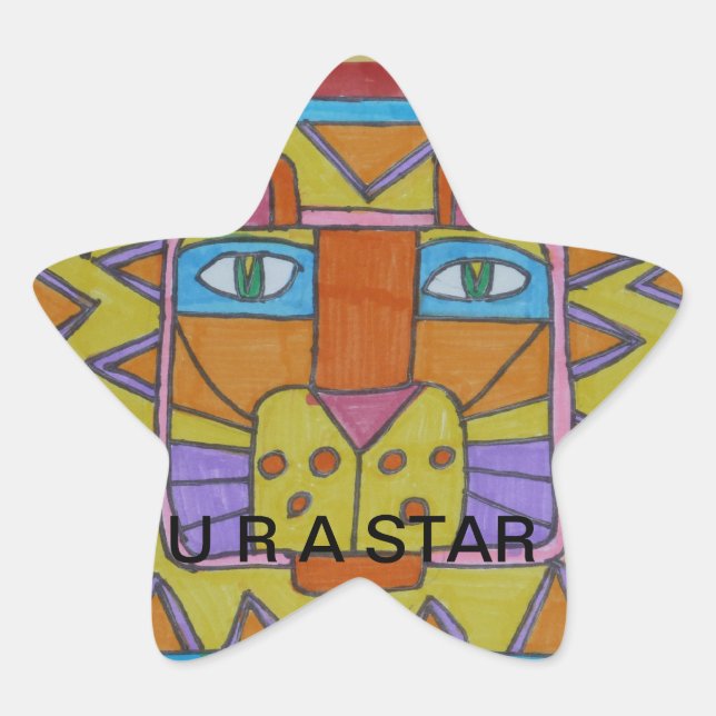 Löwenkleber Stern-Aufkleber (Vorderseite)