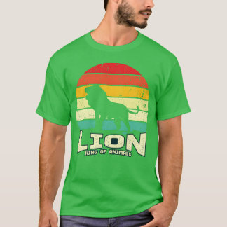 Löwenkönig der Tiere Retro T-Shirt