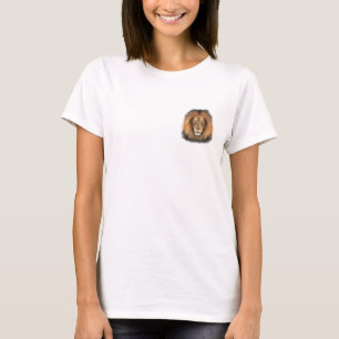 Löwenkönig des Dschungels realistische männliche W T-Shirt