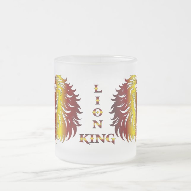 Löwenkönig-Glas-Tasse Mattglastasse (Mittel)