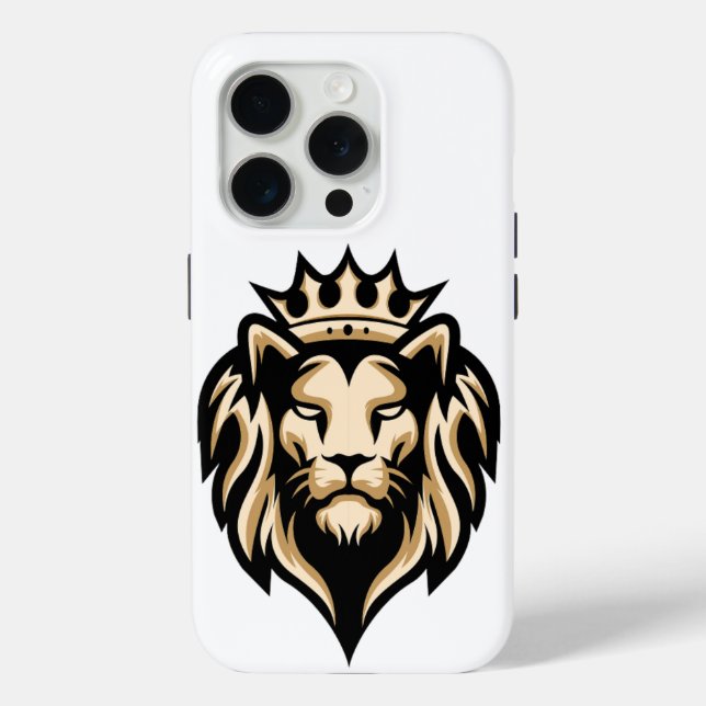 Löwenkönig iPhone 15 Pro Max Hülle (Rückseite)