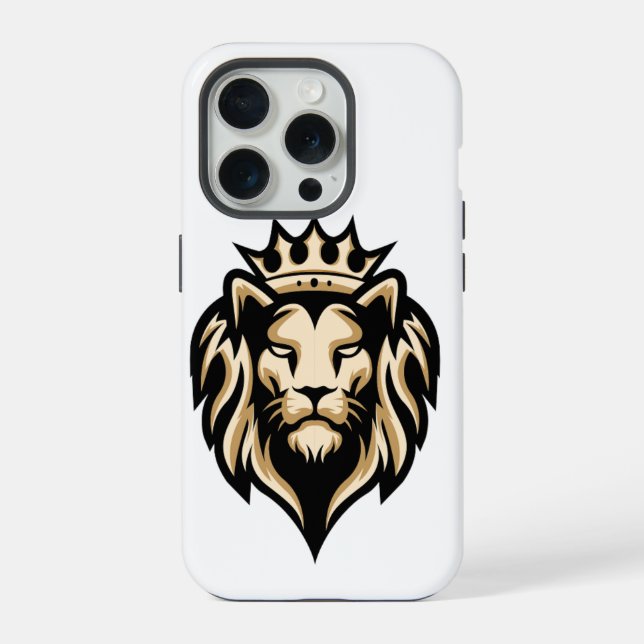 Löwenkönig iPhone 15 Pro Max Hülle (Rückseite)