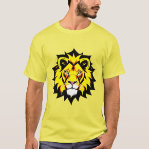 Löwenkopf-Illustration mit aufwendigen Details T-Shirt