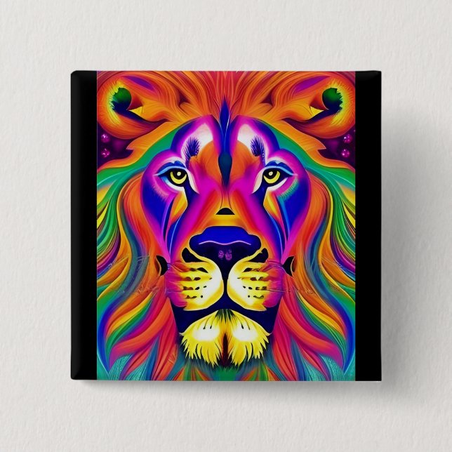 Löwenkopftaste Button (Vorderseite)