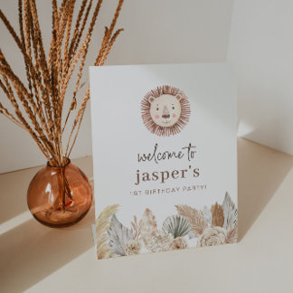 Löwenleaf-neutrales Begrüßungspapier Sockelschild