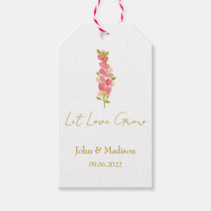 Löwenmäulchen   Lass Liebe wachsen Hochzeitssamen  Geschenkanhänger