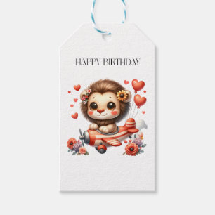 Löwenpilot Geburtstag Geschenkanhänger