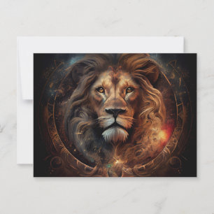 Löwenpostkarten Zodiac Postkarte
