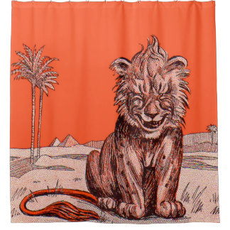 Löwenprint Duschvorhang