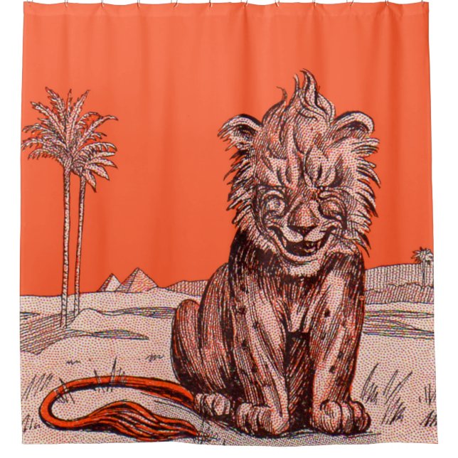 Löwenprint Duschvorhang (Vorderseite)