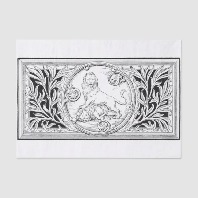 Löwenrahmen Seidenpapier (Vorderseite)