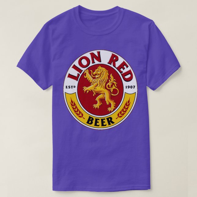 Löwenrote Biergetränke T-Shirt (Design vorne)