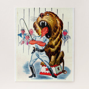 Löwenschamer und Löwe der 40er Jahre Puzzle