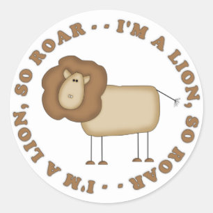 Löwensche T - Shirt und Geschenke Runder Aufkleber