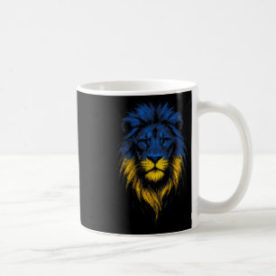Löwenstärke Kunst Ukrainische Flagge Ukraine Kaffeetasse