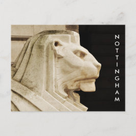 Löwenstatue in Nottingham Postkarte