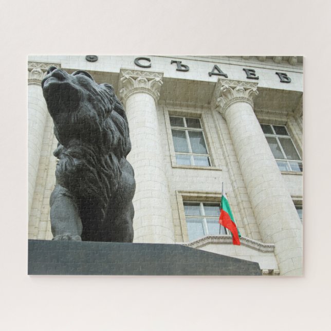 Löwenstatue, Sofia, Bulgarien 520-pc Puzzle (Horizontal)