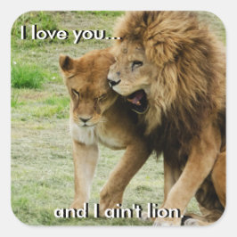 Löwensticker Quadratischer Aufkleber