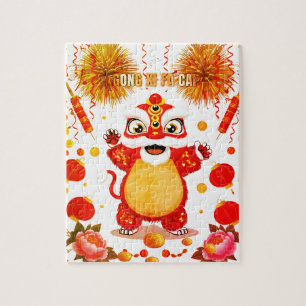 Löwentanz-Puzzle für Kinder Puzzle