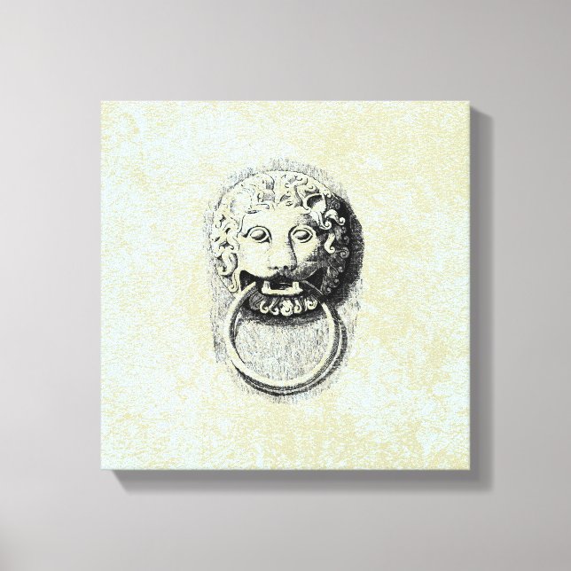 Löwentür ~ 12X12 Leinwand 1.5" Dicke (Vorderseite)