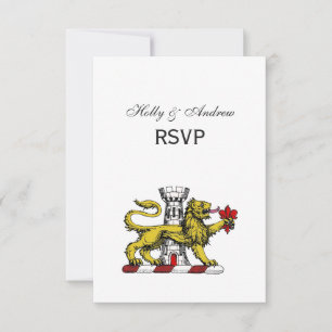 Löwenturm Fleur de Lis Wappen Emblem C RSVP Karte