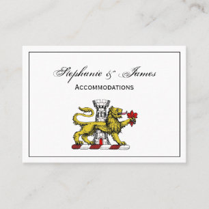 Löwenturm Fleur de Lis Wappen Emblem C Visitenkarte