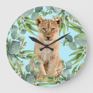 Löwenwalddschungel Große Wanduhr