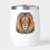 Löwenwasserfarbe Leo Königssafari-Urwaldkatze