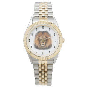 Löwenwasserfarbe Leo Königssafari-Urwaldkatze Armbanduhr