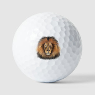 Löwenwasserfarbe Leo Königssafari-Urwaldkatze Golfball