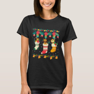 Löwenweihnachtsvorräte X mas Lights Pajama T-Shirt