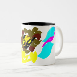 Löwenwellenkunst Zweifarbige Tasse