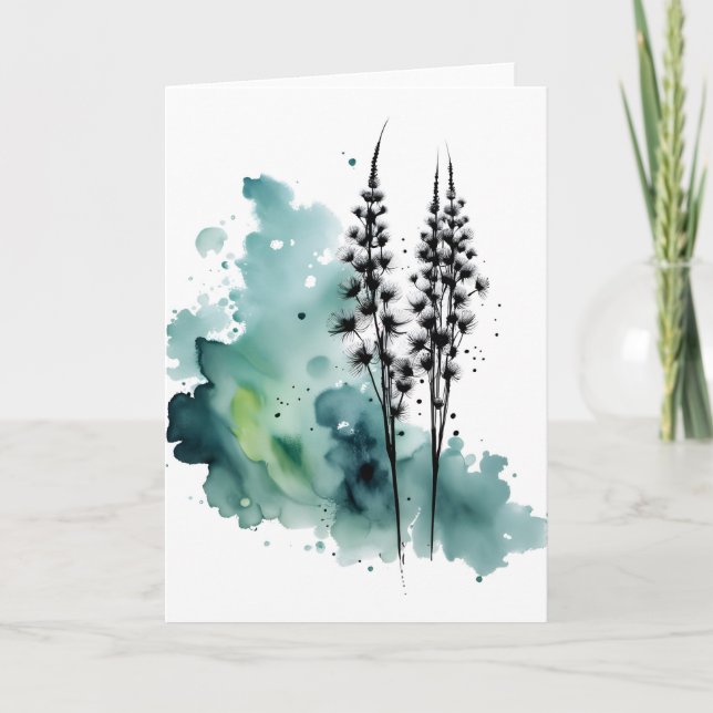 Löwenzahn - Aquarellblumen Karte (Vorderseite)