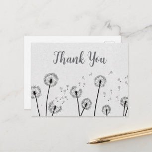 Löwenzahn Blumen Pappus Sporen Grau Danke Postkarte