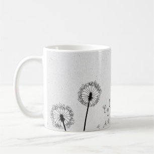 Löwenzahn Blumen Pappus Sporen Grau Kaffeetasse
