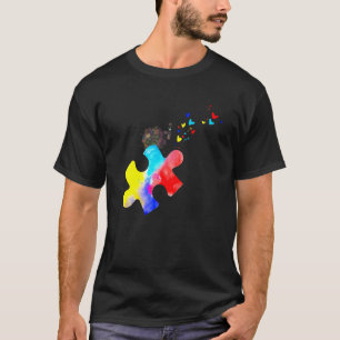 Löwenzahn-Blumen-Puzzleteile Autismus-Bewusstsein  T-Shirt